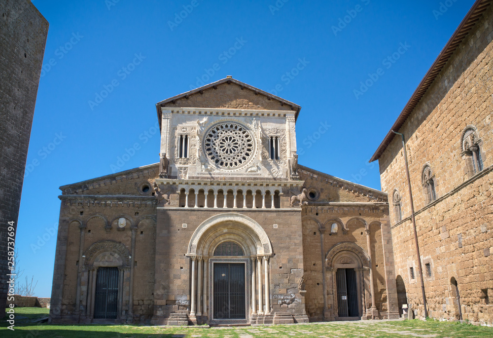 Naklejka premium San Pietro church - Tuscania - Viterbo Italy