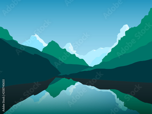 Mountain vector landscape