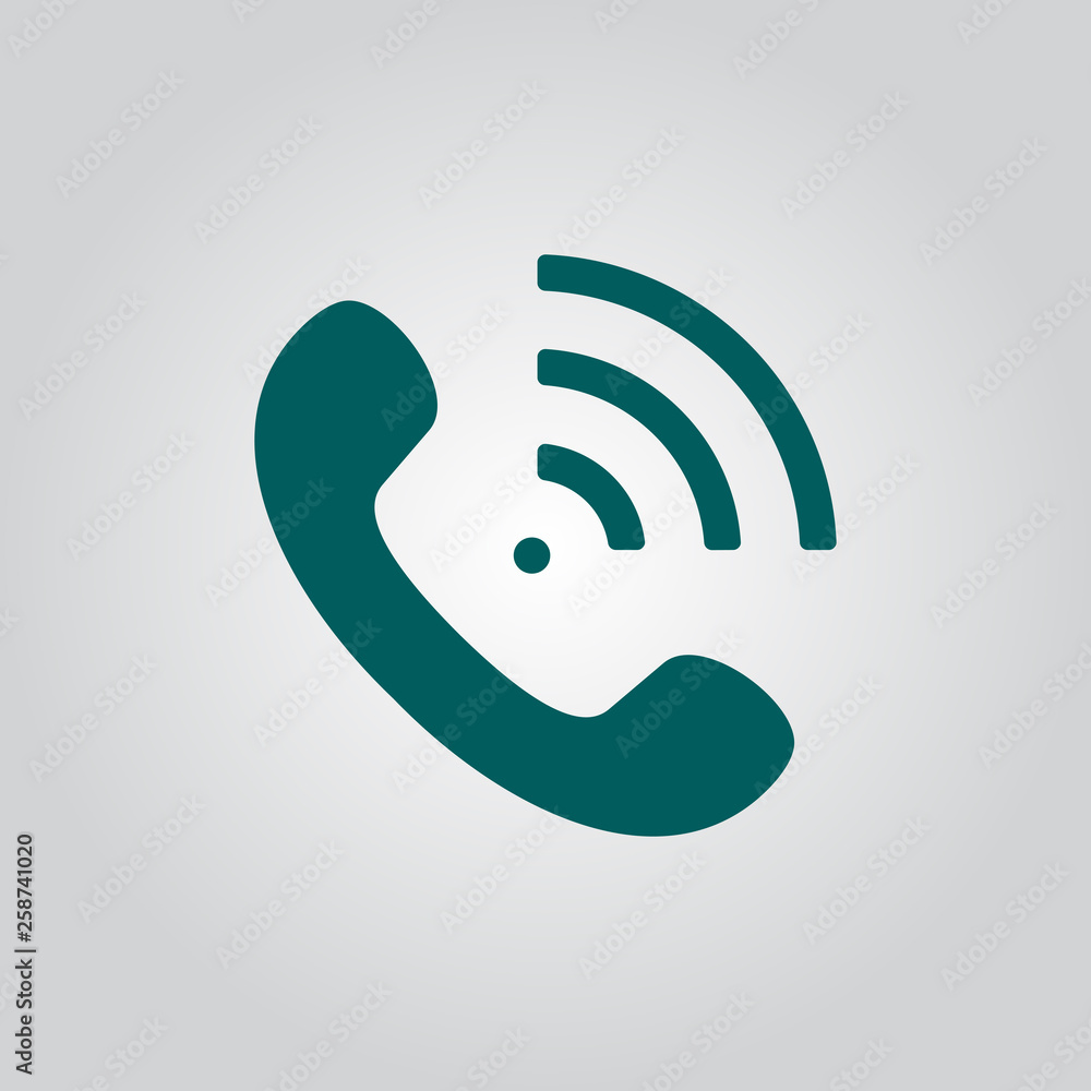 Phone, Call, Connection, Handset With Waves Icon Symbol Vector Phone, Call, Connection, Handset With Waves Icon Symbol Vector