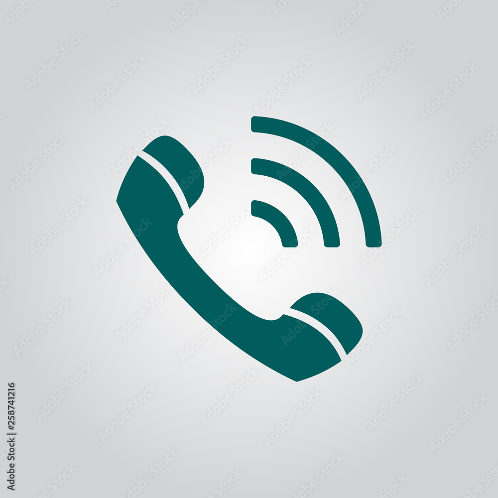 Phone, Call, Connection, Handset With Waves Icon Symbol Vector Phone, Call, Connection, Handset With Waves Icon Symbol Vector