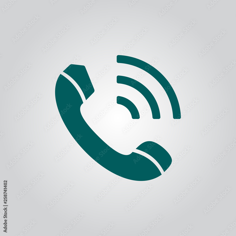 Phone, Call, Connection, Handset With Waves Icon Symbol Vector Phone, Call, Connection, Handset With Waves Icon Symbol Vector