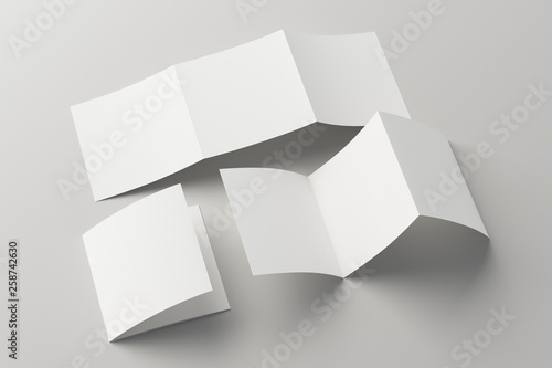 Blank trifold brochure booklet