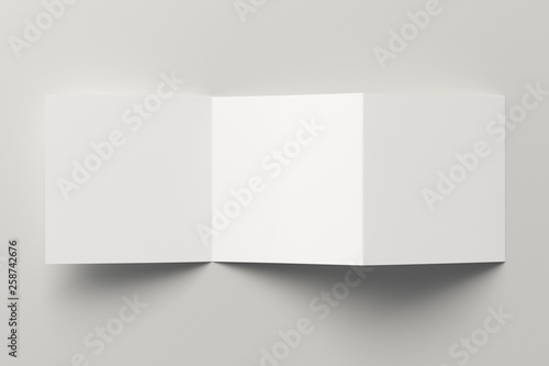 Blank trifold brochure booklet