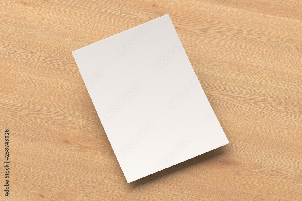 Blank paper sheet flying over background Blank paper sheet flying over background