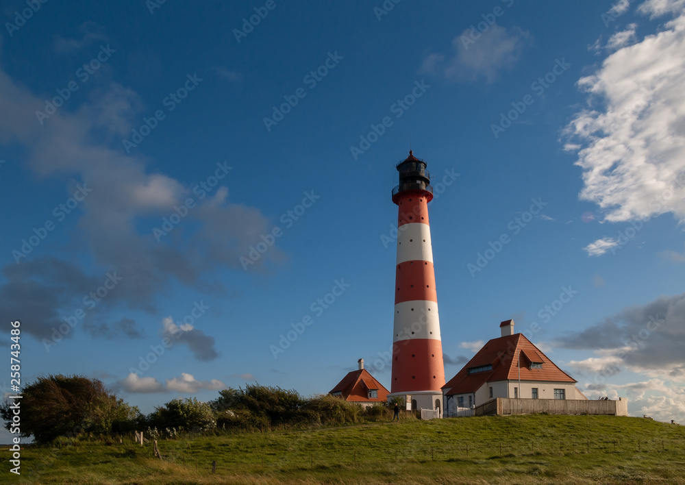 Leuchtturm Westerhever, Wahrzeichen von Schleswig Holstein Leuchtturm Westerhever, Wahrzeichen von Schleswig Holstein