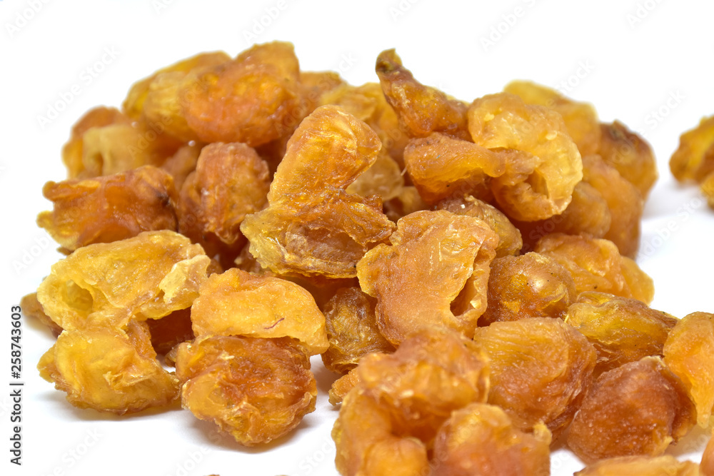 dried longan isolated on white background dried longan isolated on white background