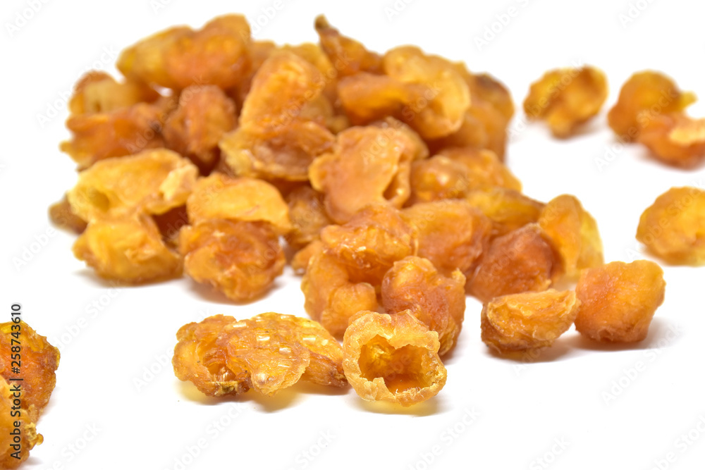 dried longan isolated on white background dried longan isolated on white background