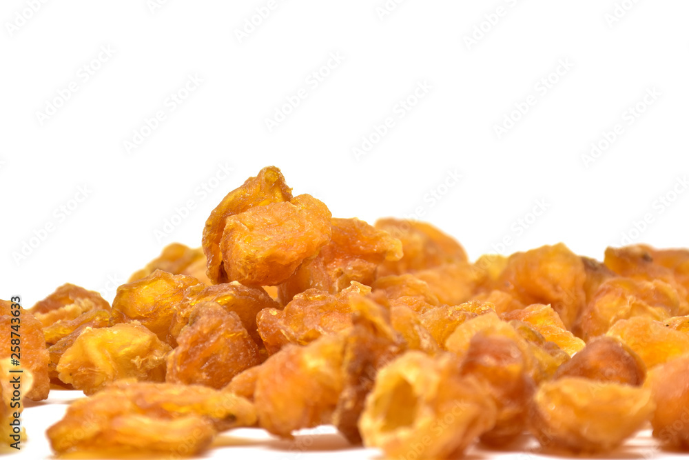 dried longan isolated on white background dried longan isolated on white background
