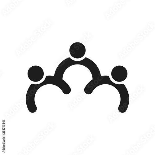 People logo. team icon. partner symbol. Vector eps 08.