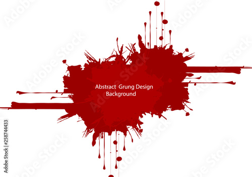 abstract vector splatter red color design background. illustration vector design