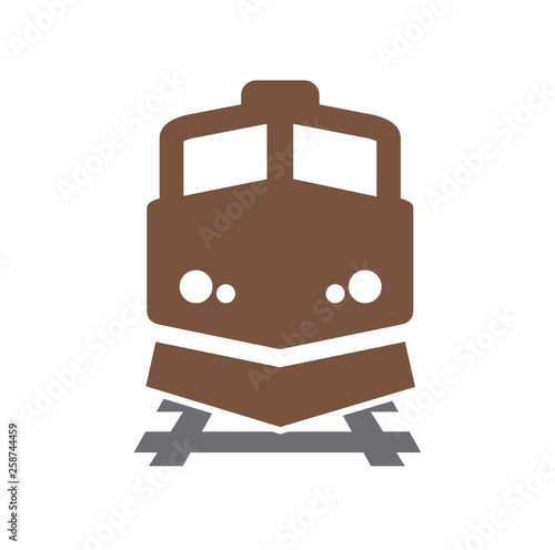 Railroad related icon on background for graphic and web design. Simple vector sign. Internet concept symbol for website button or mobile app.