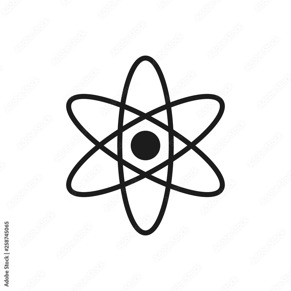 Atom icon design. Vector. Isolated. Atom icon design. Vector. Isolated.