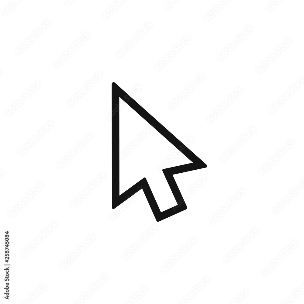 Cursor arrow icon. Vector illustration. Isolated. Cursor arrow icon. Vector illustration. Isolated.
