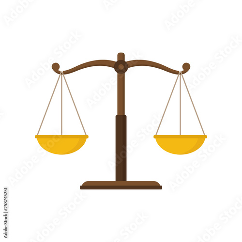 Colored scales illustration. Flat design. Vector.
