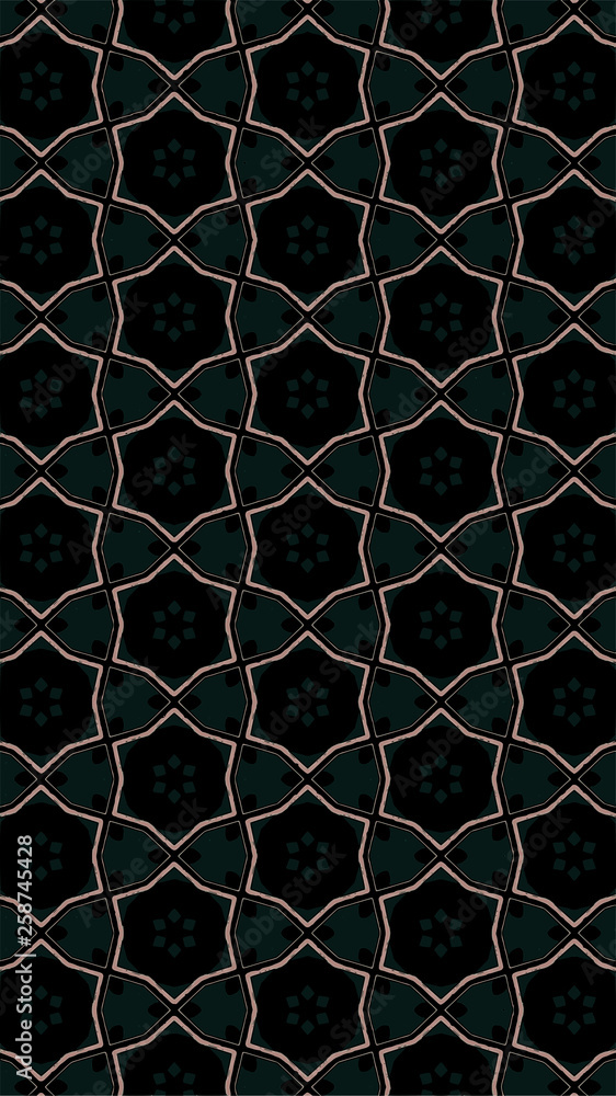 Fototapeta premium Ornate geometric pattern and abstract multicolored background