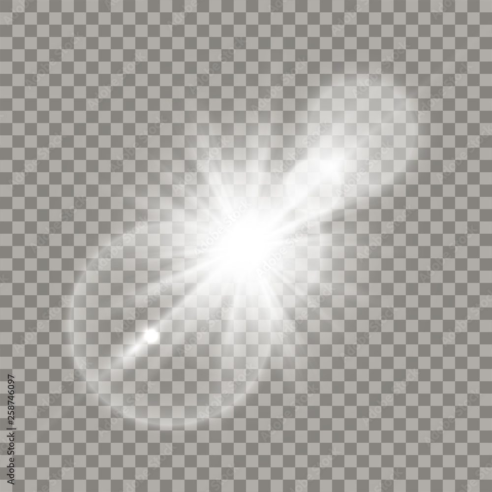 White lens flare effect White lens flare effect