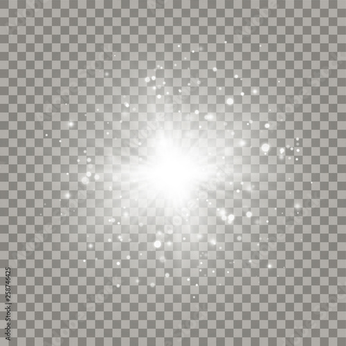 White sparkling outburst
