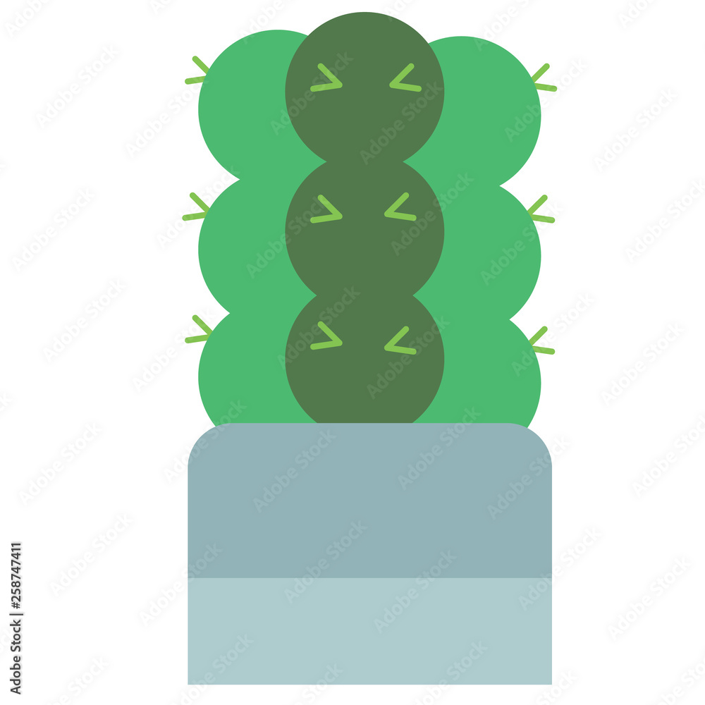 Houseplant flat illustration on white Houseplant flat illustration on white