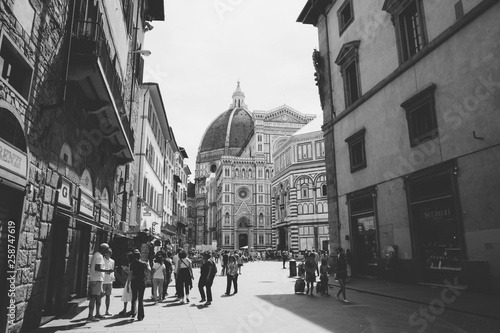 Panoramic view of Piazza del Duomo and Cattedrale di Santa Maria del Fiore