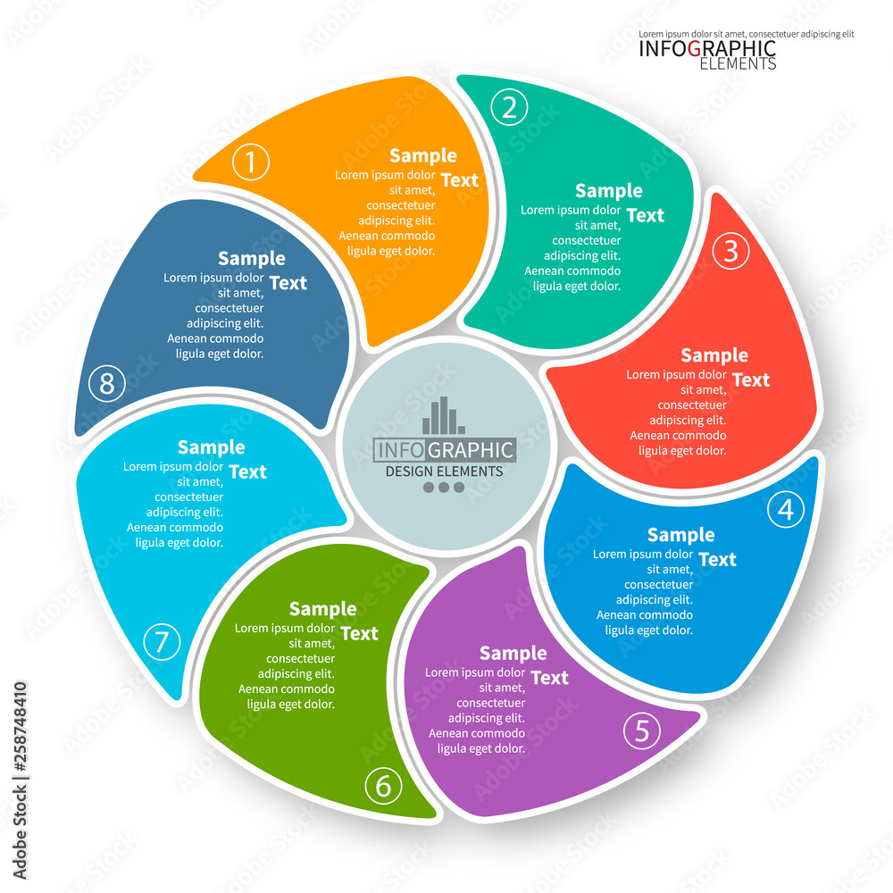 Abstract 3D Paper Infographics. Business template .Vector illustration