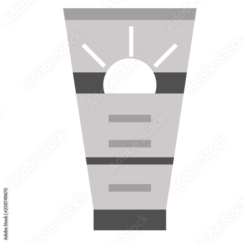Suncream flat illustration on white