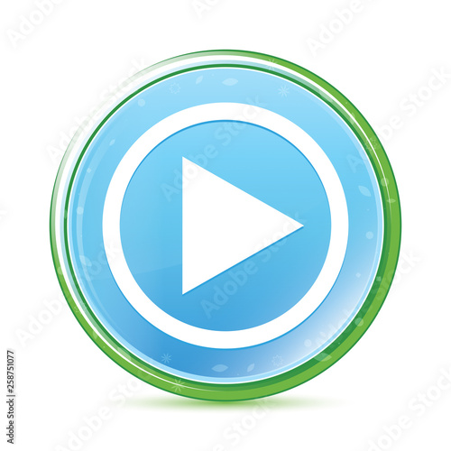 Play icon natural aqua cyan blue round button Free Download Play icon natural aqua cyan blue round button - GFXLoad