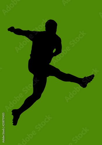Footballer silhouette 01 - striker