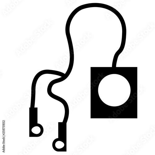 Walkman flat illustration on white