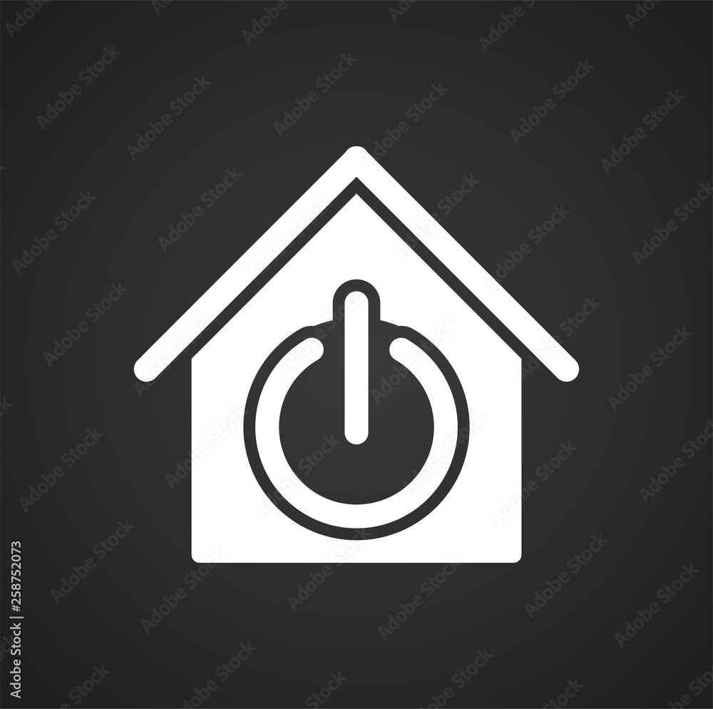 Smart home related icon on background for graphic and web design. Simple vector sign. Internet concept symbol for website button or mobile app.