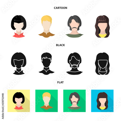 Vector design of professional and photo icon. Collection of professional and profile stock symbol for web.