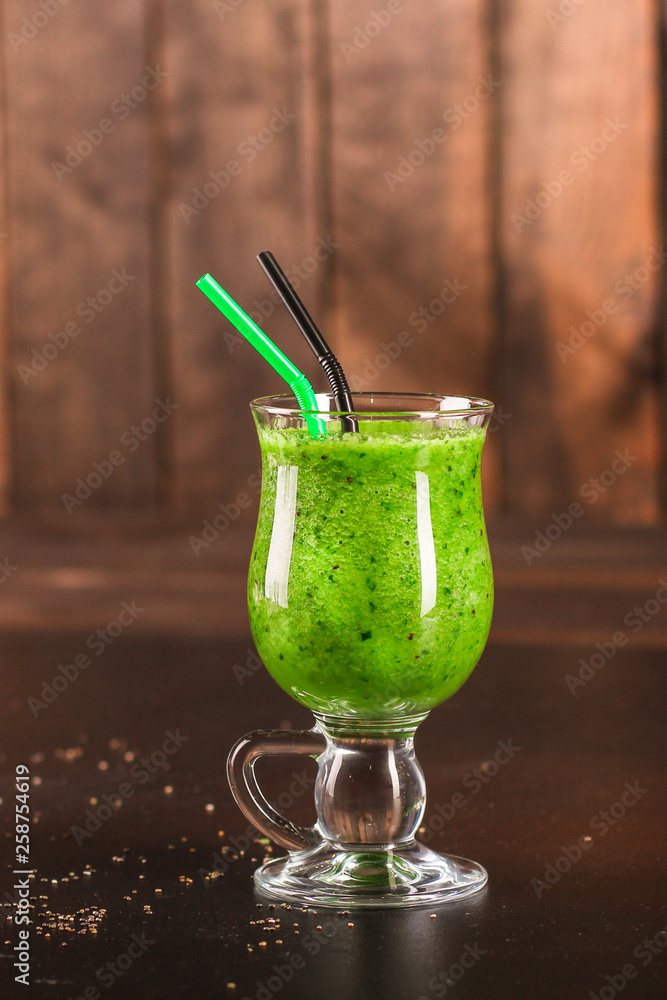 green smoothies (greens, spinach, celery, avocado and more) super food. Food background green smoothies (greens, spinach, celery, avocado and more) super food. Food background