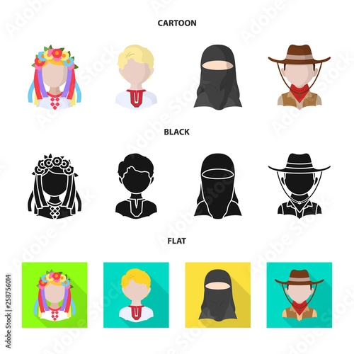 Vector illustration of imitator and resident icon. Set of imitator and culture stock symbol for web.