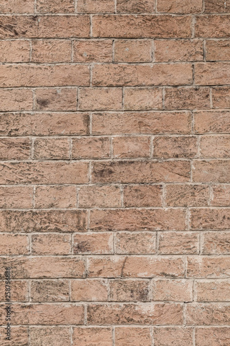 Texture wall from new bricks of brown color.
