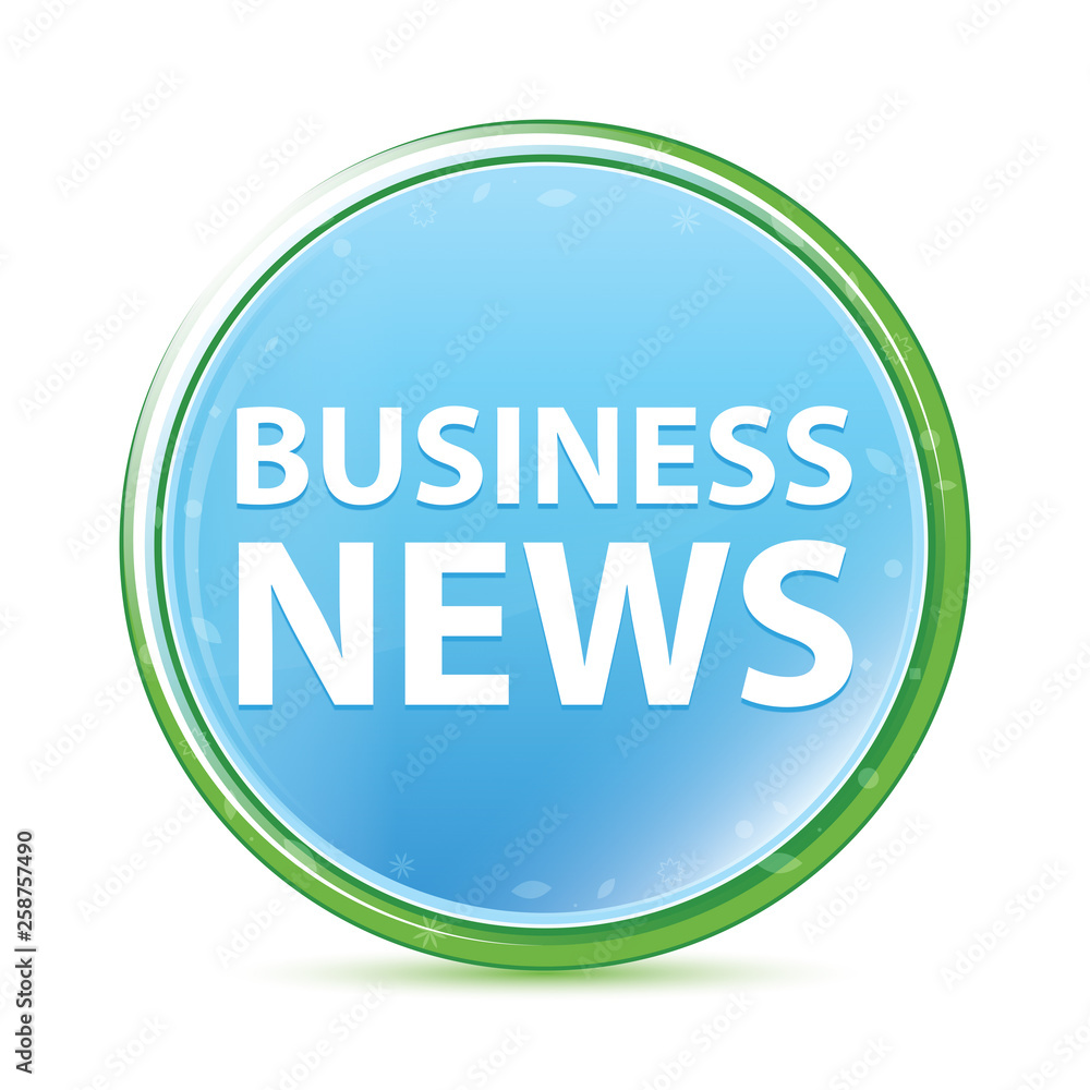 Business News natural aqua cyan blue round button Business News natural aqua cyan blue round button