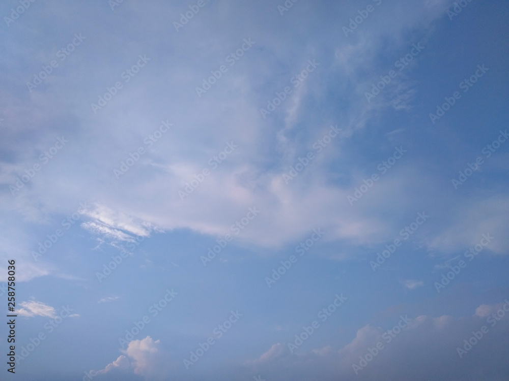 White soft cloud texture on blue sky background White soft cloud texture on blue sky background