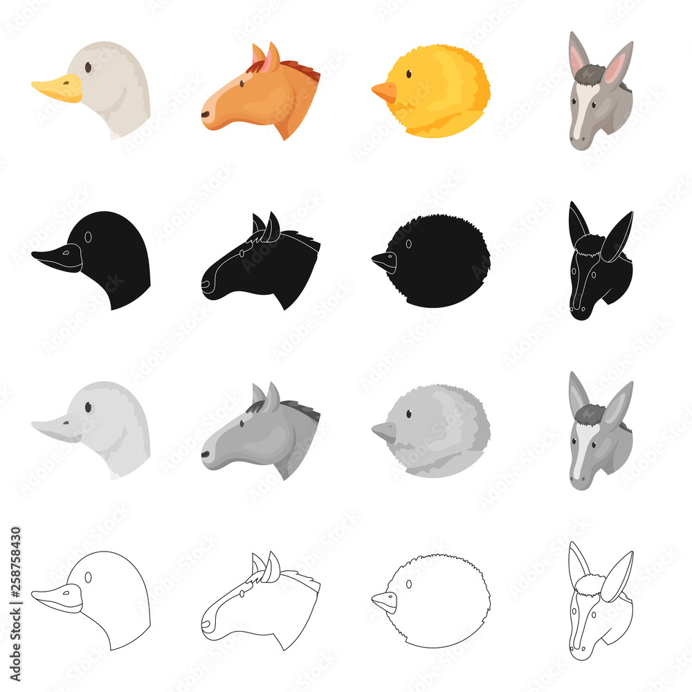 Vector illustration of agriculture and breeding symbol. Set of agriculture and organic vector icon for stock. Vector illustration of agriculture and breeding symbol. Set of agriculture and organic vector icon for stock.