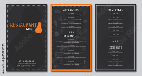 restaurant menu flyer template