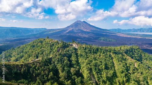 View towards volcano Gunung Batur in Bali