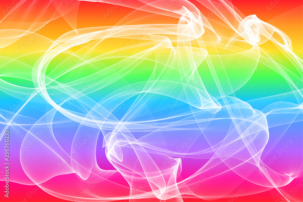 Beuatiful abstract background with smooth spectrum color gradient and white plame wave curve Beuatiful abstract background with smooth spectrum color gradient and white plame wave curve