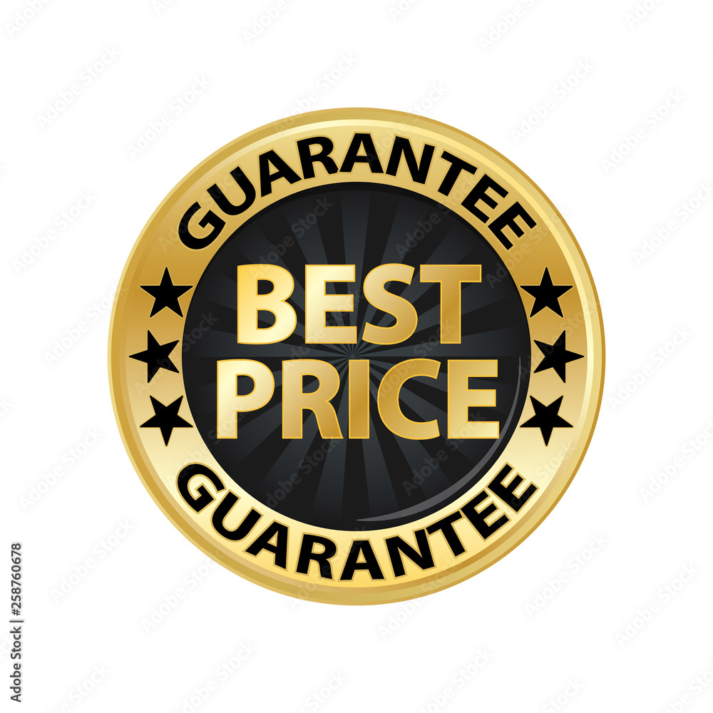Best price guarantee gold badge vector eps10. Best price shop discount icon
