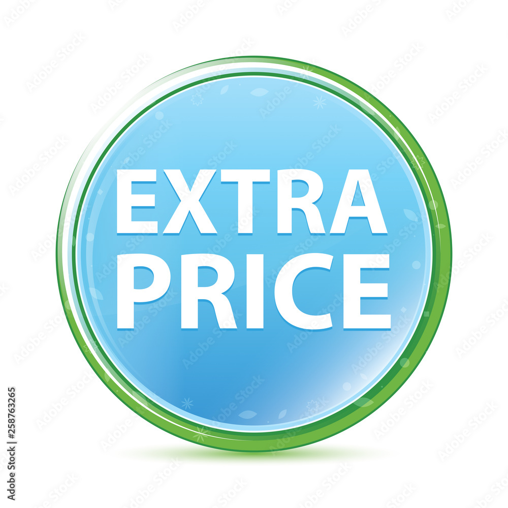 Extra Price natural aqua cyan blue round button Extra Price natural aqua cyan blue round button