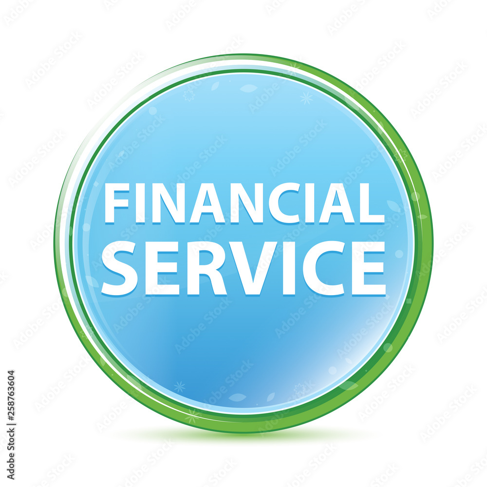 Financial Service natural aqua cyan blue round button Financial Service natural aqua cyan blue round button