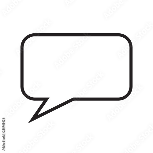 speech bubble message icon on white, stock vector