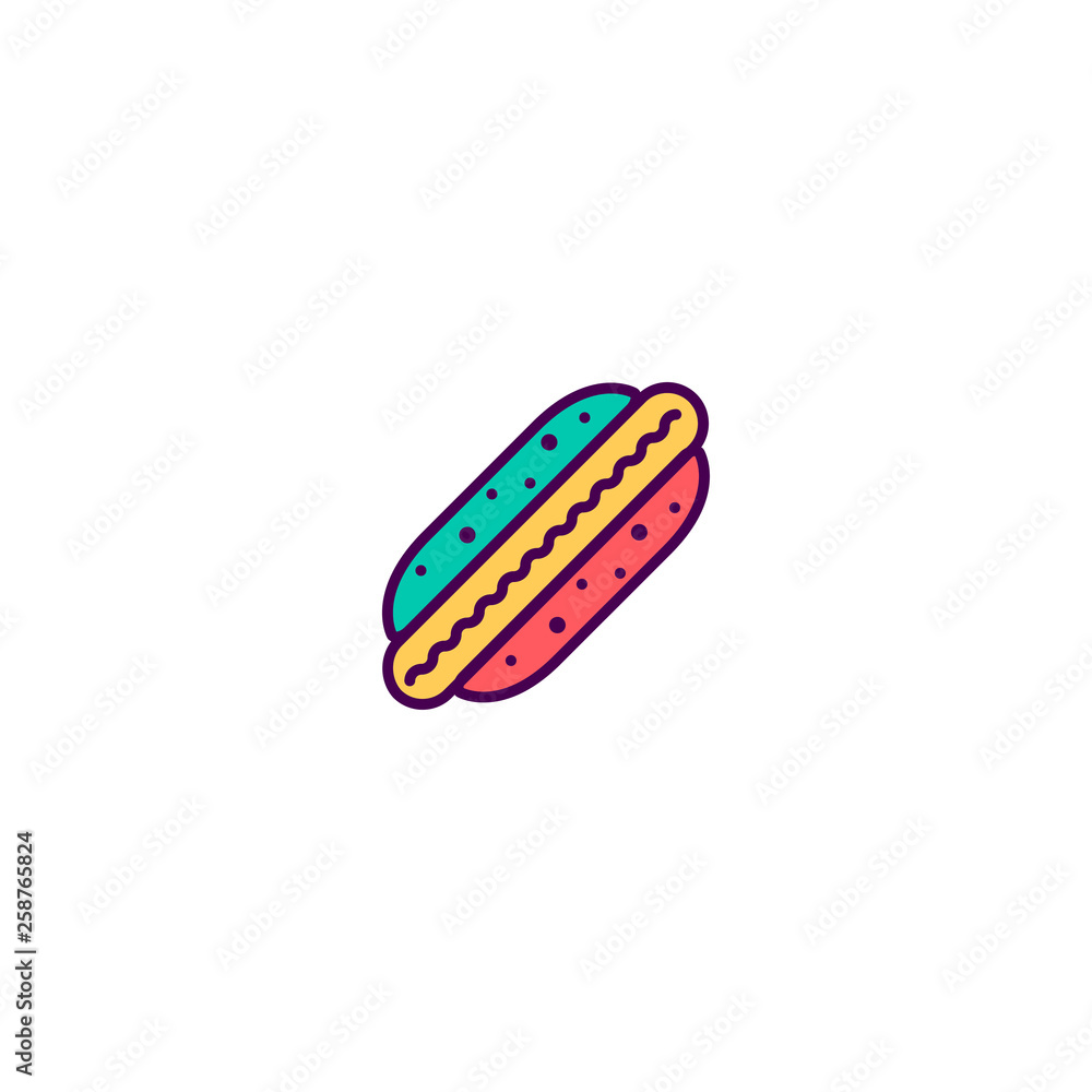 Hot dog icon design. Gastronomy icon vector design Hot dog icon design. Gastronomy icon vector design