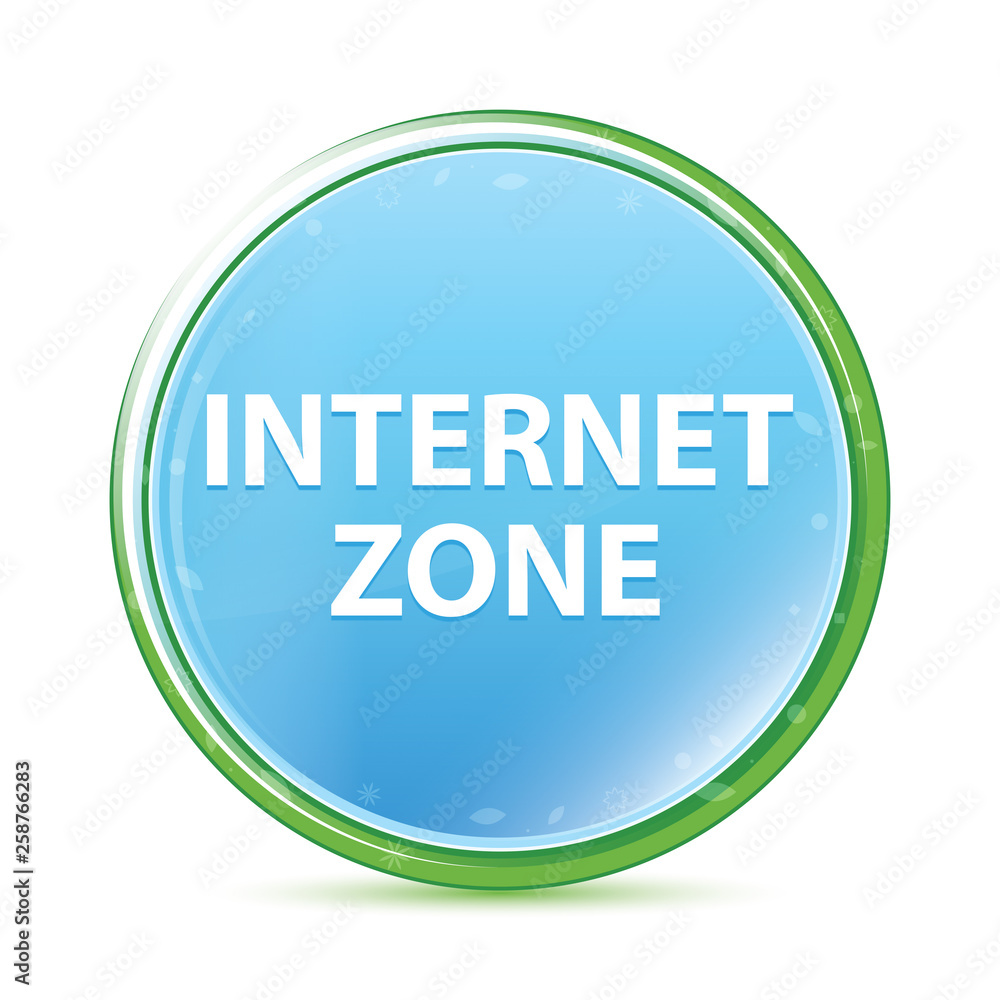 Internet Zone natural aqua cyan blue round button Internet Zone natural aqua cyan blue round button
