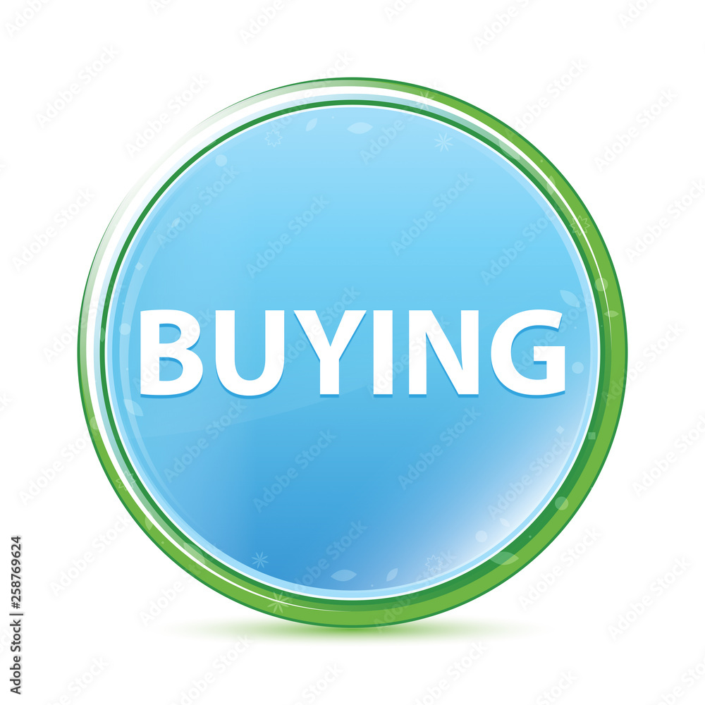 Buying natural aqua cyan blue round button Buying natural aqua cyan blue round button