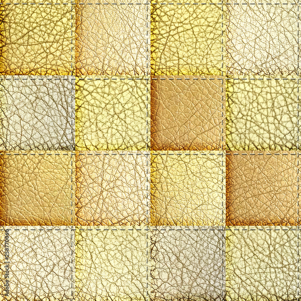 Fototapeta premium seamless leather patchwork background