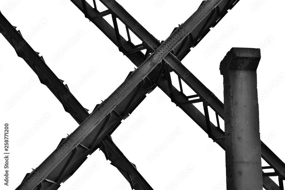 Industrial background on the shore of the Black sea at Constanta Maritime Harbor, Romania. Black and white image. Industrial background on the shore of the Black sea at Constanta Maritime Harbor, Romania. Black and white image.