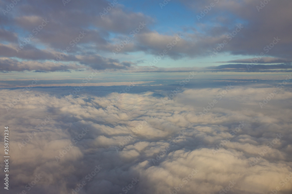 Naklejka premium Clouds in the sky aeral view
