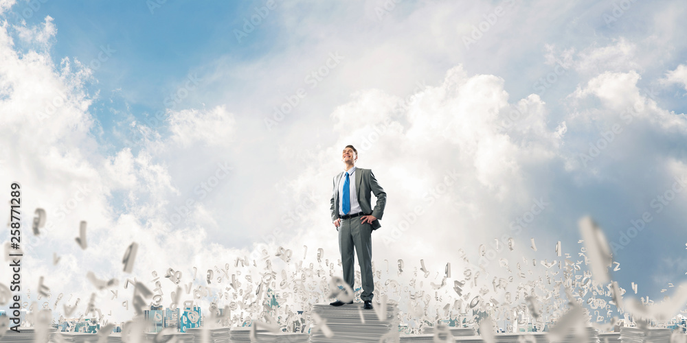 Successful confident businessman in suit. Successful confident businessman in suit.